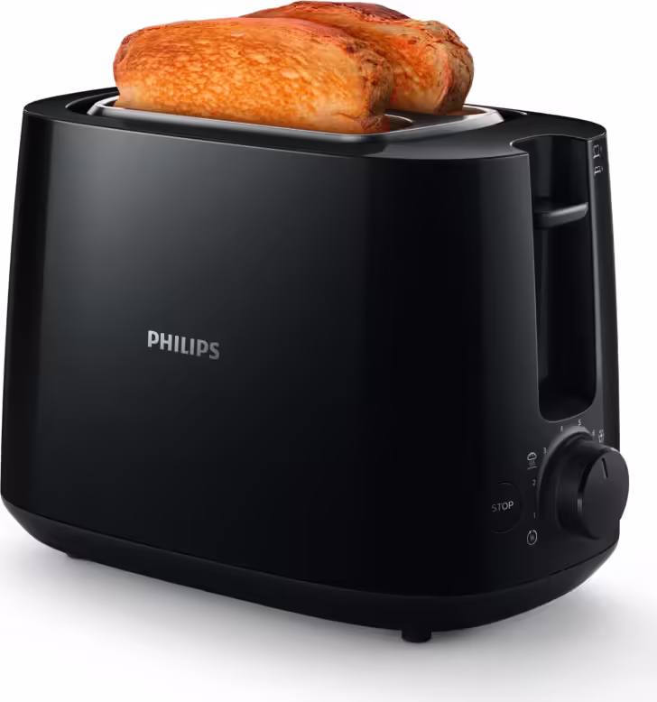 Philips Daily Collection HD2581/90 Tostadora: 2 rebanadas, ranura ancha, negro | 8710103800378 imagen 1
