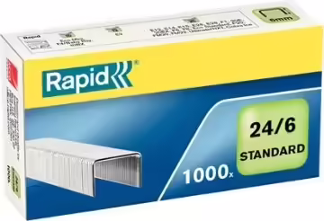 Rapid Standard 24/6 Paquete de grapas 1000 grapas | 7313468556006 imagen 1