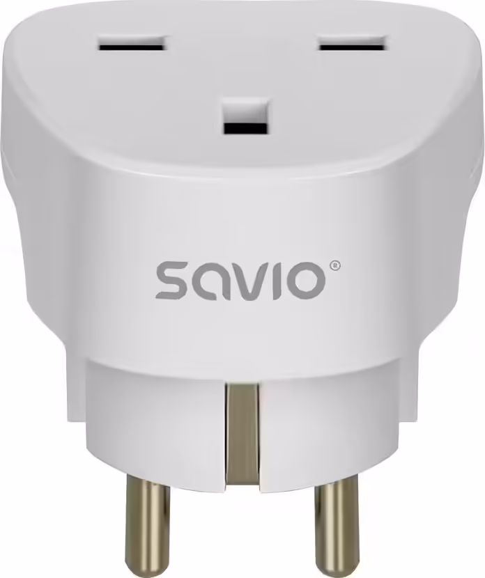Savio AP-02 adaptador e inversor de corriente Blanco | SAVAP-02 | 5901986049074 imagen 1