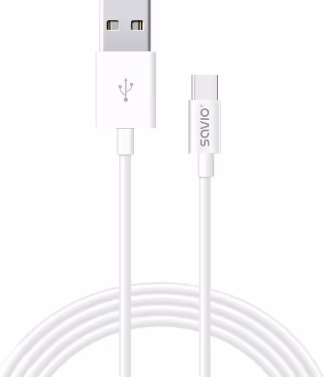 Savio CL-126 cable USB USB 2.0 1 m USB C USB A Blanco | SAVKABELCL-126 | 5901986044598 imagen 1