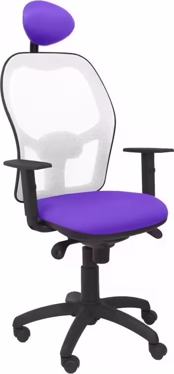 SILLA JORQUERA CABECERO FIJO MALLA BLANCA ASIENTO BALI LILA 15SBBALI82C | 8436563384370 imagen 1