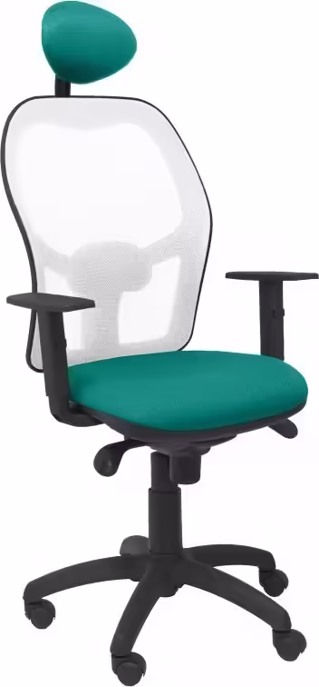 SILLA JORQUERA MALLA BLANCA CABECERO FIJO ASIENTO BALI VERDE CLARO 15SBBALI39C | 8436563384462 imagen 1