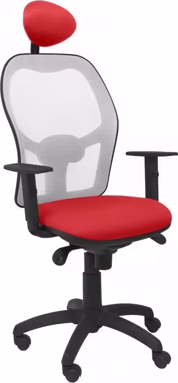 SILLA JORQUERA MALLA GRIS CABECERO FIJO ASIENTO BALI ROJO 15SGRBALI350C | 8436563384530 imagen 1