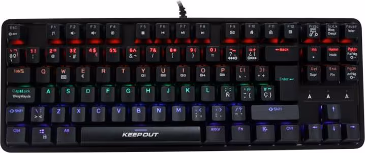 TECLADO MECANICO KEEP OUT F105 RETROILUMINACION RGB USB | 8435099525431 imagen 1