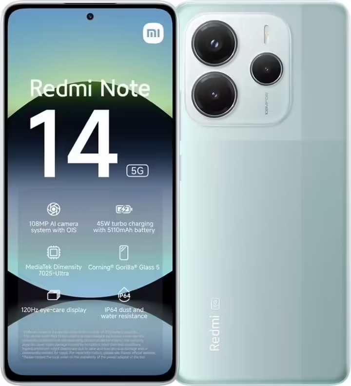 Xiaomi Redmi Note 14 5G 8/256Gb Verde Smartphone | MZB0IOEEU | 6932554405472 imagen 1