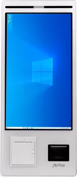 KIOSKO AUTOSERVICIO AVPOS SUELO 22 I3 10TH/8GB/256GB/WIFI/PRINTER/2D WHITE | AVP-FK22-I3 | 0729927846880 imagen 1