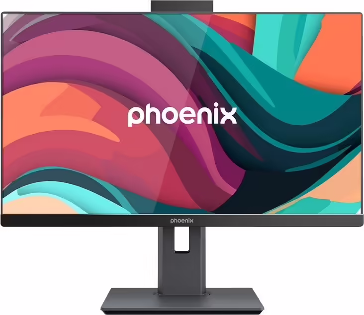 ORDENADOR PHOENIX AIO 24 I3 12100/8GB DDR5/SSD500GB/WIFI/WEBCAM/ERGO BLACK | PH-AIO24CPRO-I3D5 imagen 1