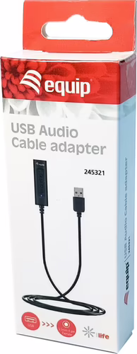 Adaptador EQUIP USB-A a Jack 3.5mm Negro (EQ245321) | 4015867226636 imagen 4