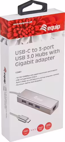 Equip HUB de interfaz USB 3.2 Gen 1 (3.1 Gen 1) Type-C 5000 Mbit/s Plata | 133481 | 4015867225677 imagen 9