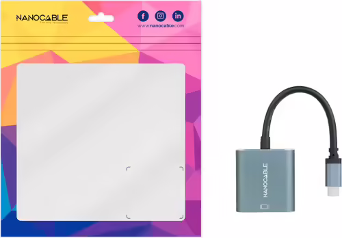 Nanocable Conversor USB-C a DVI-D, 15 cm, Gris | 10.16.4103-G | 8433281012868 imagen 5
