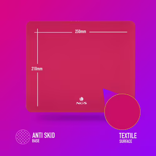 Alfombrilla Gaming NGS 250x210mm Rosa (KILIMPINK) | 8435430617825 imagen 9