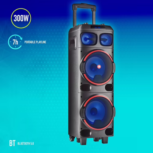 Altavoz NGS RGB 300W TWS USB 3.5mm BT Negro (WILDDUB1) | 8435430620115 imagen 6