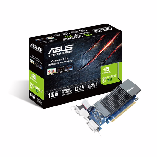 ASUS Nvidia GeForce GT710 1Gb GDDR5 (GT710-SL-1GD5-BRK) | 90YV0AL2-M0NA00 | 4712900744156 imagen 2