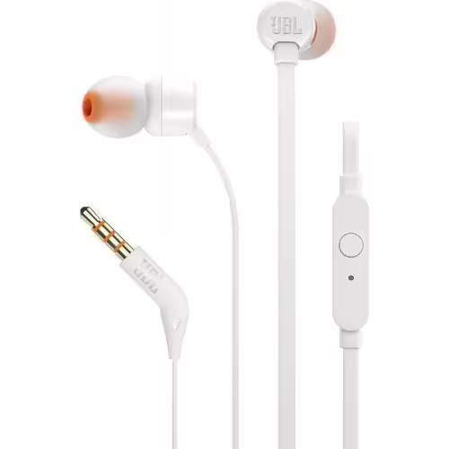 AURICULARES INTRAUDITIVOS JBL PURE BASS DRIVERS 9MM CABLE PLANO FUNCION MANOS LI | JBLT110WHT | 6925281918933 imagen 2