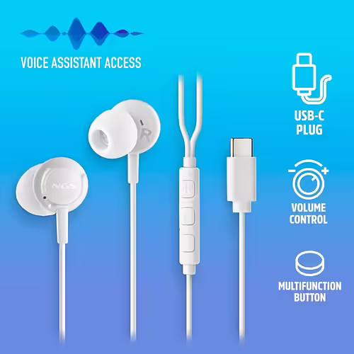 Auriculares NGS Intraurales USB-C Negro(CROSSSTEPBLACK) imagen 2