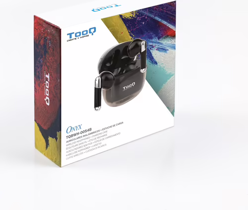 TooQ Onyx Auriculares Inalámbricos + Micrófono Bluetooth con Estuche de Carga, | TQBWH-0054B | 8433281014299 imagen 2