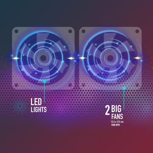 Soporte refrigerante ngs cooler para portatiles 15.6p 2 ventiladores 12.5cm luz | JETSTAND | 8435430617689 imagen 5