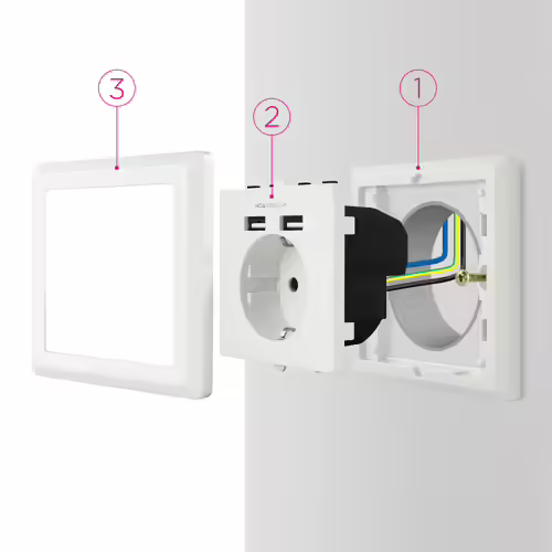 Enchufe Nanocable Pared 2xUSB Blanco (10.35.0010) | 8433281009707 imagen 7