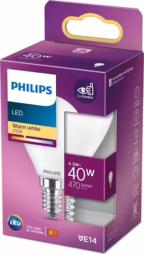 Bombilla Philips LED Classic 40W P45 E14 (929001345555) | 8718699763435 imagen 2