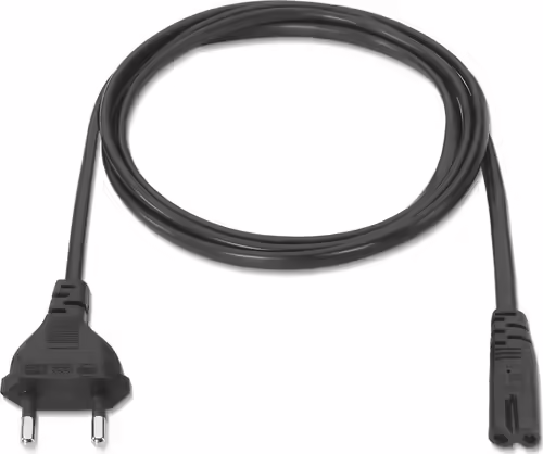 AISENS A132-0173 cable de transmisión Negro 1,5 m CEE7/7 C7 acoplador | 8436574701722 imagen 2