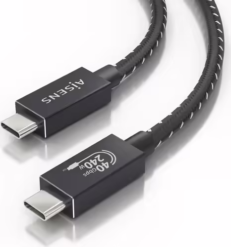 AISENS Cable USB4 Gen3x2 Aluminio 40Gbps 8K@60Hz 5A 48V 240W E-Mark, Tipo USB-C/ | A156-0867 | 8435739901540 imagen 3