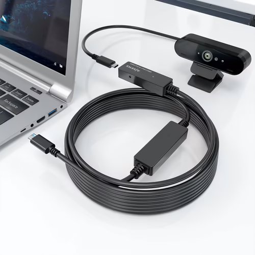 AISENS Cable USB 3.2 Gen1x1 prolongador con Amplificador, USB-C/M-USB-C/H, Negro | A107-0870 | 8435739901526 imagen 4