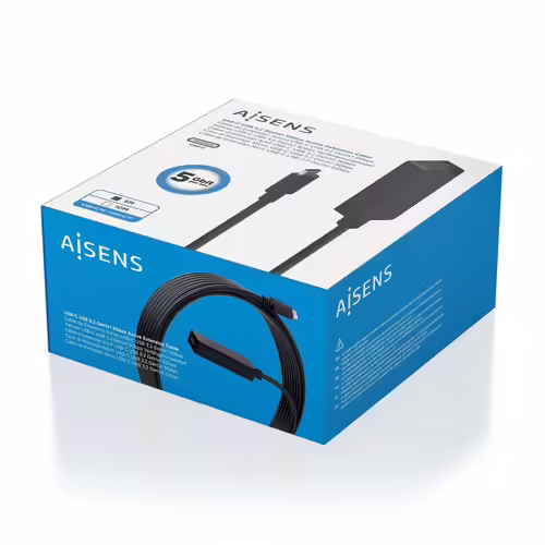 AISENS Cable USB 3.2 Gen1x1 prolongador con Amplificador, USB-C/M-USB-C/H, Negro | A107-0869 | 8435739901519 imagen 6