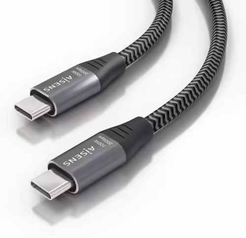 AISENS Cable USB 3.2 Gen2x2 Aluminio 20Gbps 8K@30Hz 5A 100W E-Mark, Tipo USB-C/M | A107-0875 | 8435739901502 imagen 3
