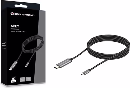 Cable CONCEPTRONIC USB-C/M a HDMI/M 2m Gris (ABBY10G) | 4015867230848 imagen 2