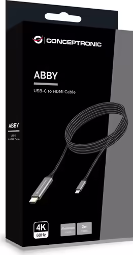 Cable CONCEPTRONIC USB-C/M a HDMI/M 2m Gris (ABBY10G) | 4015867230848 imagen 3