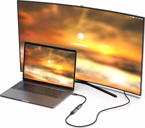 Cable EQUIP USB-C/M a HDMI/H 15cm Negro/Gris (EQ133492) | 4015867230008 imagen 2