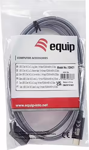 Cable EQUIP USB-C/M a USB-C/M 1m Negro (EQ128421) | 4015867237687 imagen 8