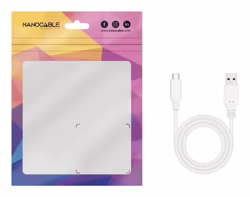 Nanocable Cable USB 2.0 3A, tipo USB-C/M-A/M, Blanco, 1 m | 10.01.2101-W | 8433281014732 imagen 5