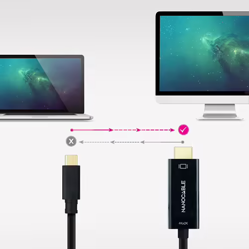 Nanocable USB-C/M a HDMI/M 5m Negro (10.15.5135) | 8433281015470 imagen 4
