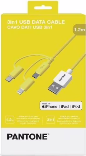 Cable PANTONE USB a Lightning/mUSB/USB(CELPT-USB003Y1) | 4713213365113 imagen 2
