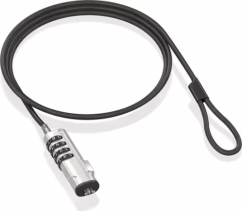 AISENS Cable de Seguridad tipo NANO con cerradura de combinación para ordenador | ASLK-D50N05-BK | 8435739901236 imagen 3