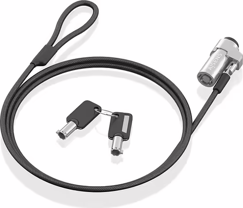 AISENS Cable de Seguridad tipo NANO con cerradura de llave para ordenador, monit | ASLK-D45K06-BK | 8435739901243 imagen 2