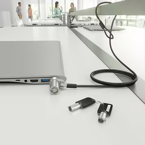 AISENS Cable de Seguridad tipo NANO con cerradura de llave para ordenador, monit | ASLK-D45K06-BK | 8435739901243 imagen 6