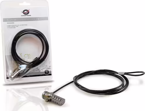 Cable Antirrobo CONCEPTRONIC 1.8m Negro (CNBCOMLOCK18) | 8714909026635 imagen 5