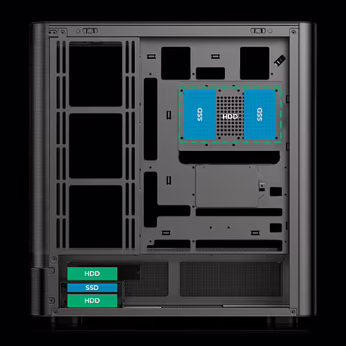 ABYSM Caja ATX Danube Sava H500 II Air Black | AB123801 | 8436617921230 imagen 6