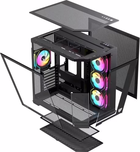 Caja Nfortec Pulsar ARGB ATX ITX Negra (NF-CS-PULSAR-B) imagen 4