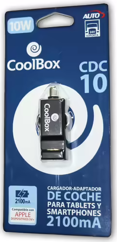 Cargador de Coche Coolbox USB 2.0 Negro (CDC-10) | REPCOOCARDC1 | 8437012429697 imagen 3