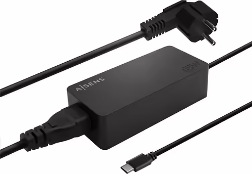 AISENS Cargador 65W PD3.0 1XUSB-C 1.8M, Negro | ASCH-1PD65D-BK | 8436574707946 imagen 2