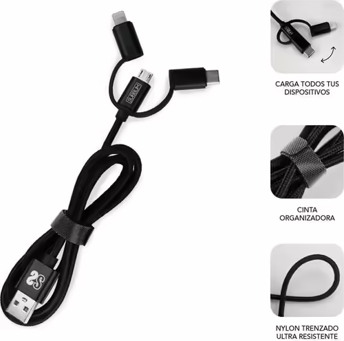 Cargador de Coche SUBBLIM USB-A 3en1 (SUB-CHG-4CC002) | 8436586740764 imagen 3