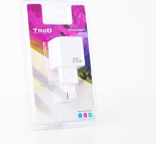 Cargador de Pared TooQ 20W 1xUSB-C Blanco (TQWC-PD20WT) | 8433281012530 imagen 2