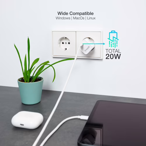 Cargador de Pared TooQ 20W 1xUSB-C Blanco (TQWC-PD20WT) | 8433281012530 imagen 4