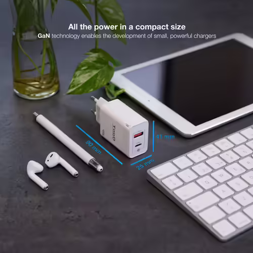 Cargador de Pared TooQ 45W USB-A/C (TQWC-GANQCPD45WT) | 8433281012578 imagen 3