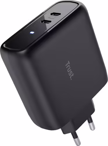 Cargador de Pared Trust Maxo 65W 2xUSB-C Negro (25380) | 8713439253801 imagen 2