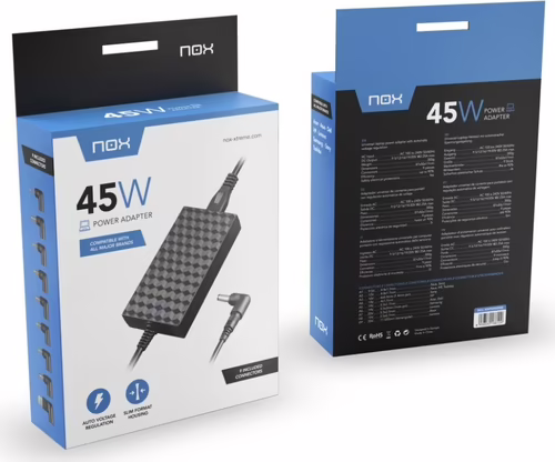 Cargador Notebook NOX 45W 9 DC Negro (NXPWR45NB) | 8436532166129 imagen 6