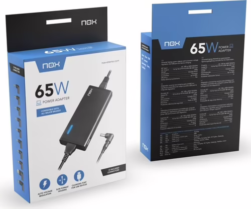 Cargador Notebook NOX 65W 10 DC Negro (NXPWR65NB) | 8436532166112 imagen 9